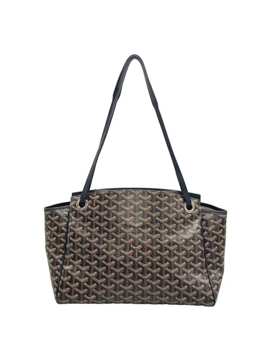 Goyard Handbags - Goyard Tote Bag Luet PM Dark Brown Black Leather